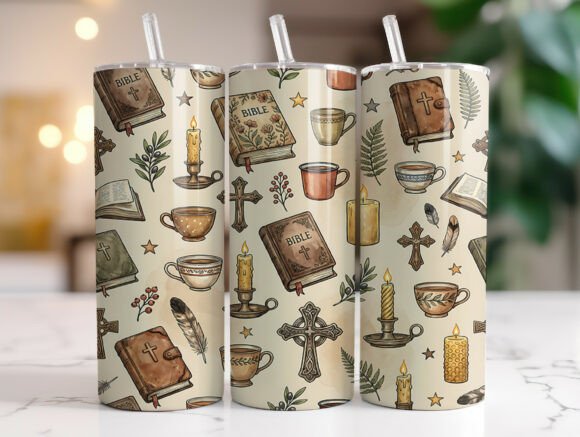 Bible 20oz Tumbler Wrap PNG Sublimation
