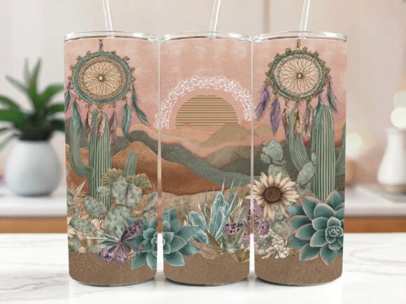 Cactus Flowers 20 Oz Tumbler Graphics