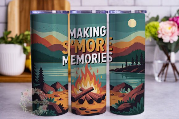 Campfire S'mores Night Tumbler Wrap Graphics for Publishers