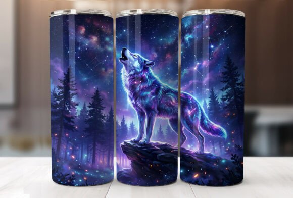 Celestial Night Wolf Tumbler Wrap Review