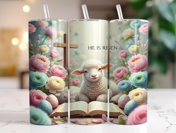 Christian Easter Lamb Cross Tumbler Wrap Review