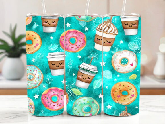 Donut Pattern PNG Pastel Sprinkle Donut