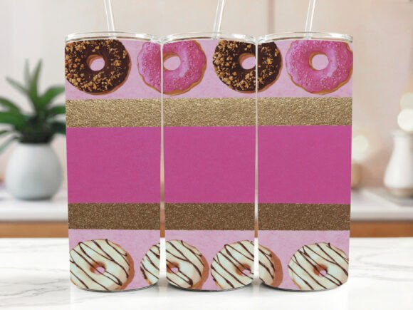 Donut Tumbler Wrap 20oz Skinny Graphics
