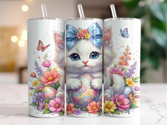 Easter Cat with Floral Egg Tumbler – Design Review