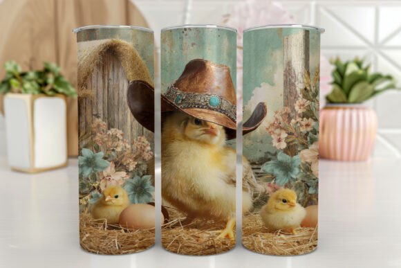 Farm Chicken 20oz Tumbler Wrap Graphics