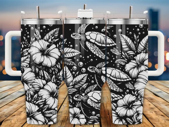 Hibiscus Turtle 40oz Tumbler Graphics Review for Crafts