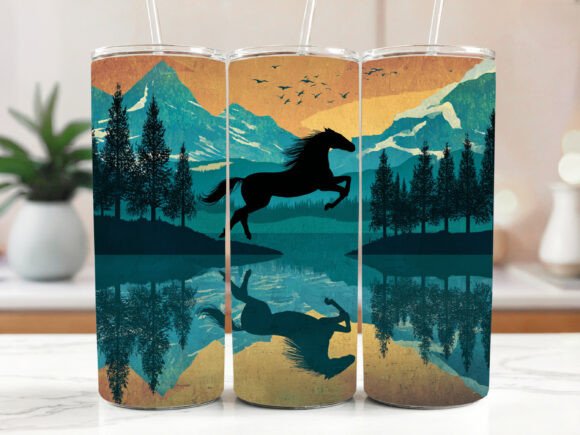 Horse Tumbler Wrap Seamless Tumbler Graphics