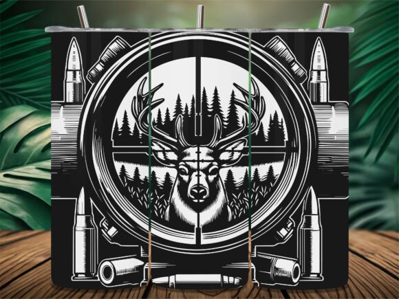 Hunting Scope Buck Target Tumbler: A Graphics Asset for Crafts