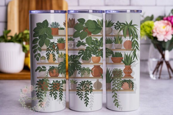 Indoor Plant Shelf Tumbler Wrap: Graphics & Wraps