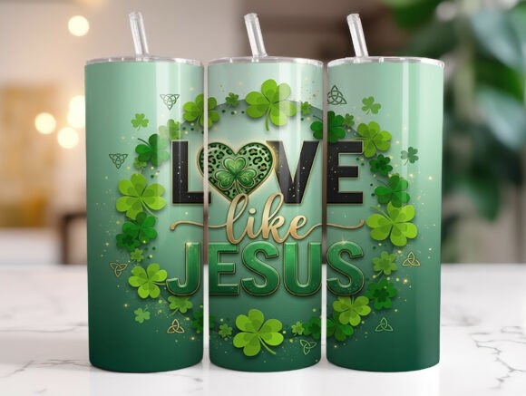 Love Like Jesus 20oz Tumbler Wrap PNG