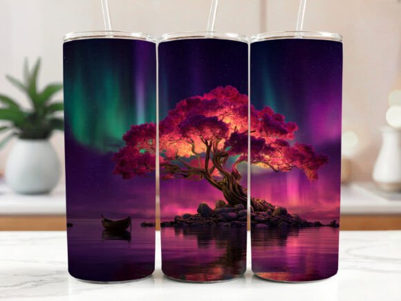 Northern Lights 20oz Tumbler Sublimation Graphics
