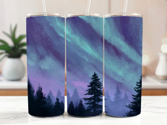 Northern Lights Tumbler Wrap Graphics