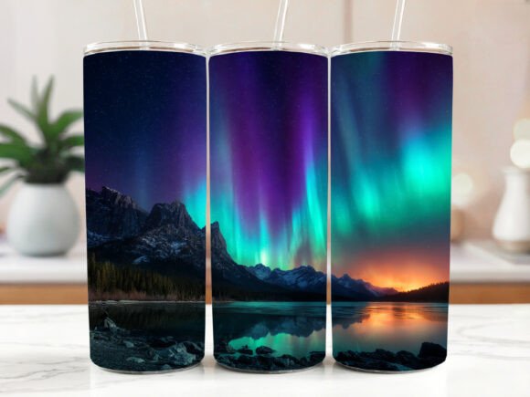 Northern Lights Wrap for 20oz Skinny