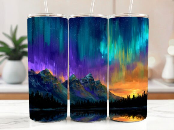 NorthernLights Effect Tumbler Wrap