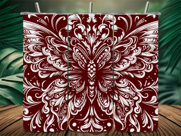 Ornate Boho Butterfly Laser 20oz Tumbler: Crafts Graphics