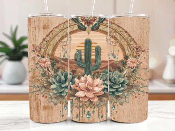 Seamless Desert 20 Oz Tumbler Wrap