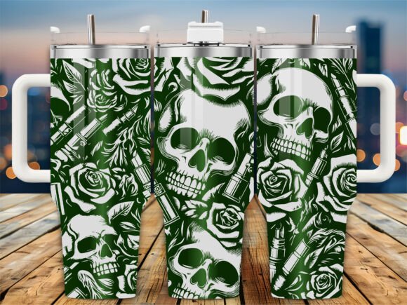 Skull Rose Tattoo 40oz Tumbler Graphics & Crafts Review