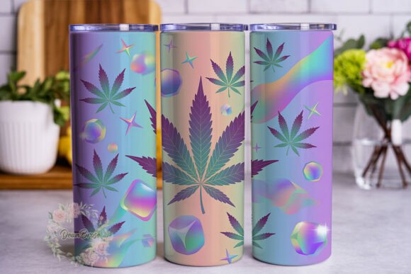 Tumbler Wraps Review: Holographic Leaf Gradient Graphics