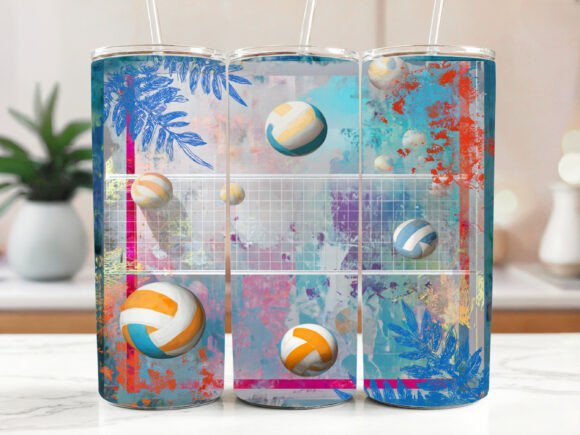 Volleyball Tumbler Wrap Seamless Graphics for Tumbler Wraps