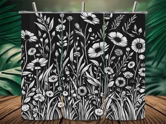 Wildflower Daisy Flower Tumbler: Graphics & Crafts in Perfect Harmony